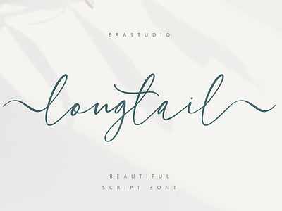 longtail callygraphy font handwritten typography