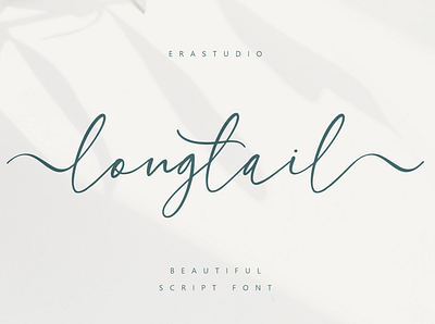 longtail callygraphy font handwritten typography