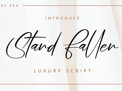 Stand Fallen callygraphy font font black script typography