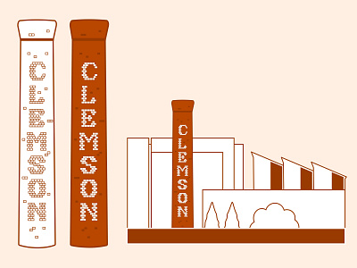 Clemson Stacks clemson doodles illustraion