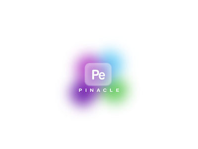 Pinacle app colors creative design frost glasseffect icon lelevien logo pinacle transparency vector