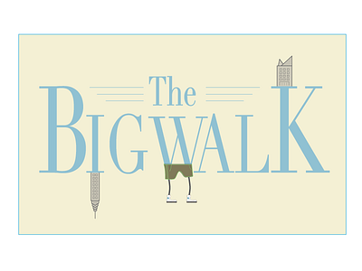 The Big Walk banner city illustrator nyc perimeter shorts