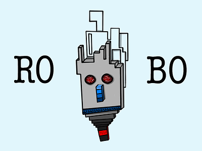 Something Robo button illustration robo