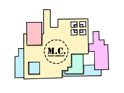 M.C. Paint Company advertising illustration logo pain