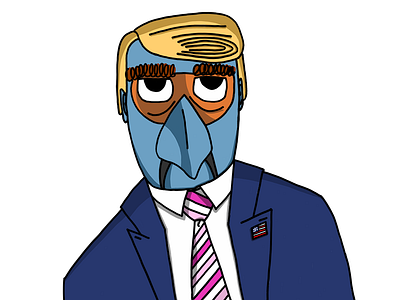 Trump Eagle Muppet Perp election illustration muppet perp