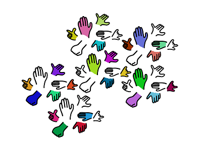 Hands color hands illustration