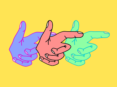 Lazy Pews color hands illustration pews