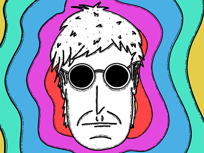 Psychedelia color glasses illustration psychedelic