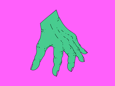 Zombie Glam 2 color glam hands illustration zombie