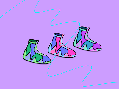 Moon Boots color illustration moonboots shoes sneakers texture