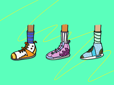 3 feet color feet illustration pattern sneakers texture