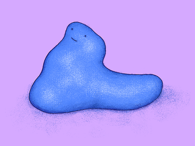 A Woolie Globule blob character color cute illustration shapes texture