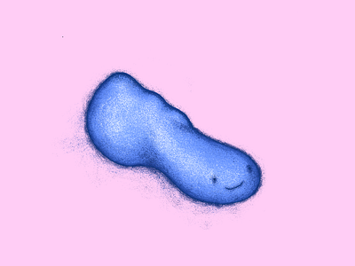 A Slugging Globule blob character color cute illustration texture