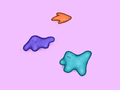 Globules at Play blob character color cute illustration texture