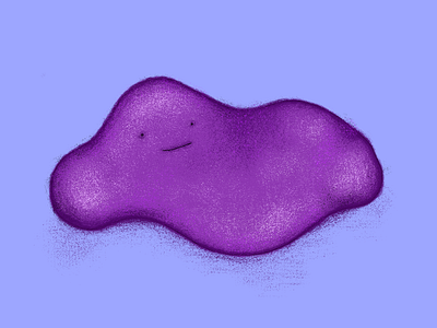 Relaxing Globule blob character color cute illustration texture