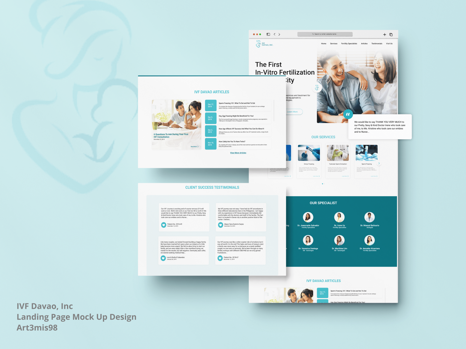 Patient/Customer Portal Landing page by Tanutan on Dribbble