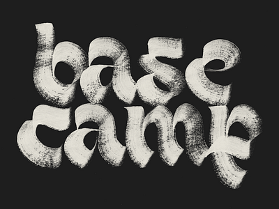 Basecamp brush brushcalligraphy calligraphy flatbrush letter script type typography