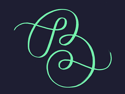 Script B brush brushpen calligraphy curve letter lettering script typography