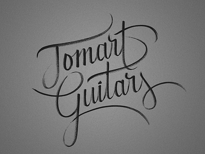 Tomart Guitars brush calligraphy guitar letter lettering practice script typography