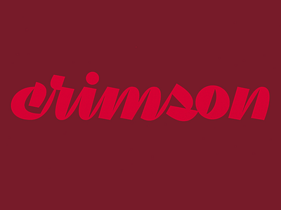 Crimson crimson curves custom graphic italic letter script type typedesign typography vector writing