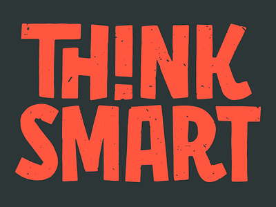 Think Smart boardgame color design hand lettering letter lettering logo type typography