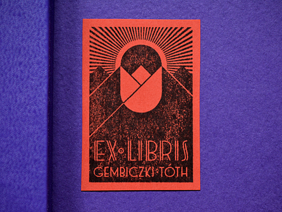 Ex libris Gembiczki-Tóth art deco bookplate design ex libris geometric graphic design illustration print rubber stamp stamp vector