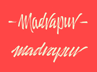 Madrapur brush calligraphy letter logo logotype sketch type typography