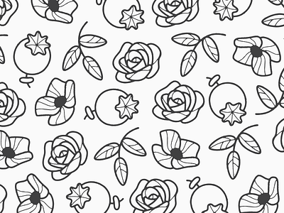 Wedding pattern bw decor flower graphic design ornament pattern plant wedding