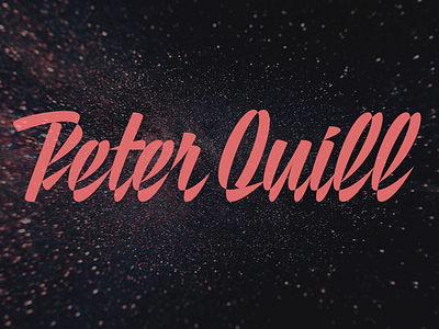 Peter Quill lettering letters script type typography vector