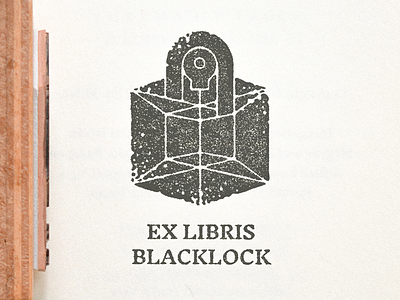 Ex libris Mark Blacklock book bookplate design ex libris graphic design illustration symbol