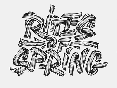 Rites of Spring graphic design handlettering lettering letters type typography