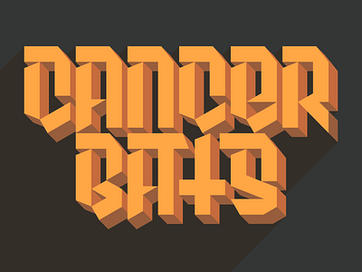 Cancer Bats blackletter calligraphy lettering letters type typography vector
