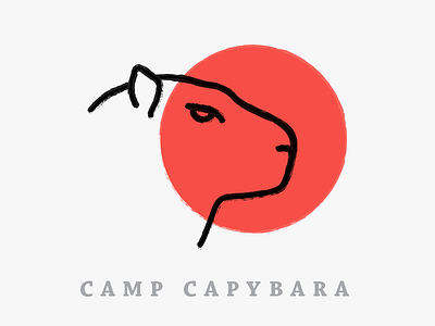 Capybara Time animal animals camp fun icon illustration minimal minimalism simple toronto