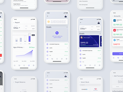 Akuna - Personal Finance app clean design ios minimal principle prototype sketch ui ux