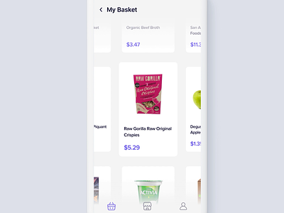 Browse Cart - Reduce Waste app clean design ios minimal principle prototype sketch ui ux