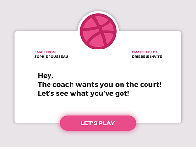 First shot debut shot design dribbble email ui