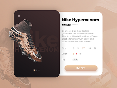 Nike Product Card - eCommerce card ecommerce mobile nike online shop product ui ui design ux