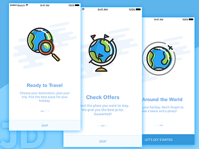 Travel App Concept app app design illustration planet travel travellers ui design ux design