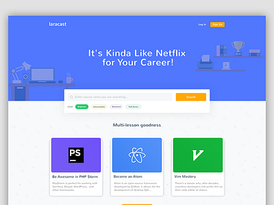 Coding School Redesign - Laracast Concept