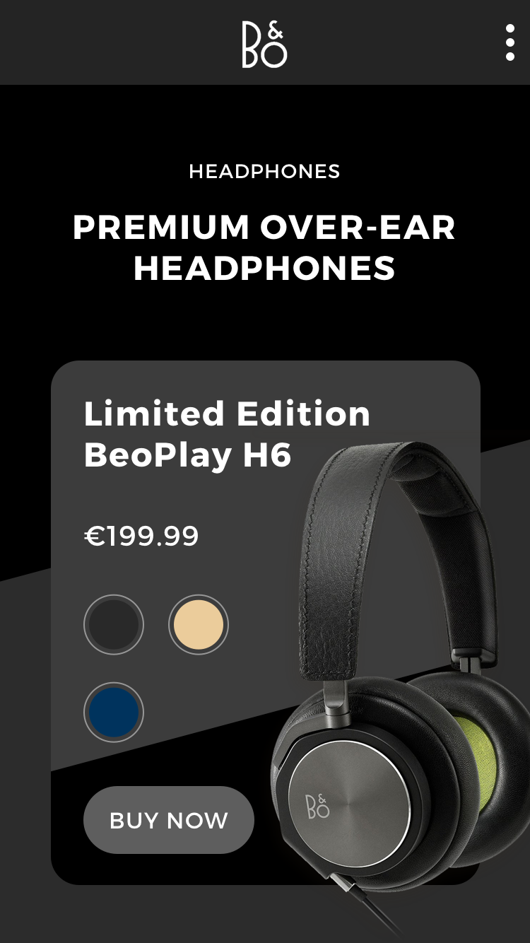 B&O BeoPlay Headphones ECommerce App Concept By Denislav Jeliazkov On ...