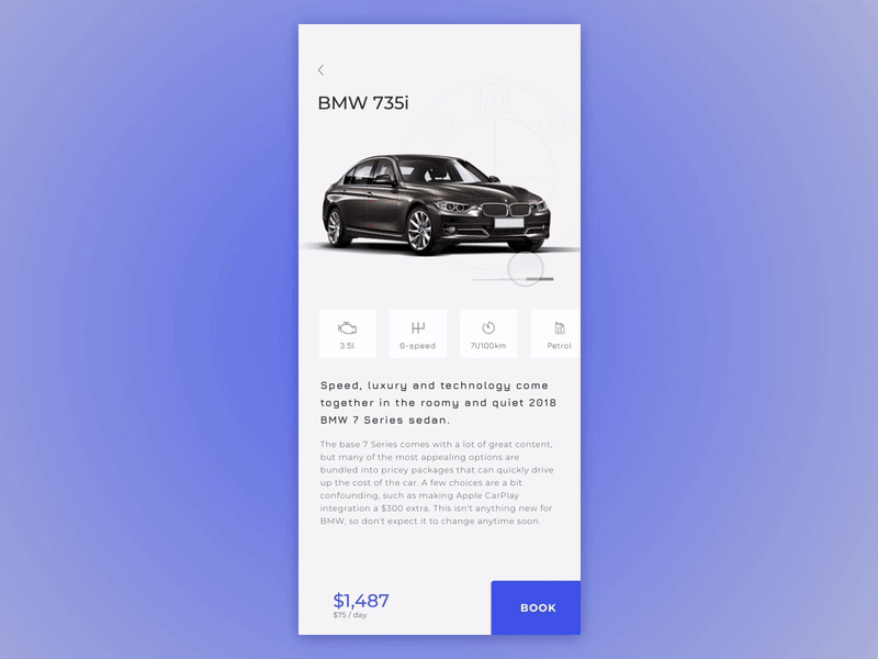 Successful Booking - Rent a car animation app clean design driving ios minimal principle prototype simple sketch ui ux