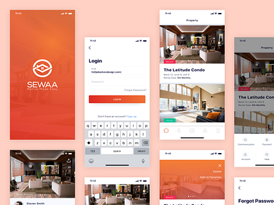 Property Management iOS App app clean design ios minimal simple sketch ui ui design user interface ux