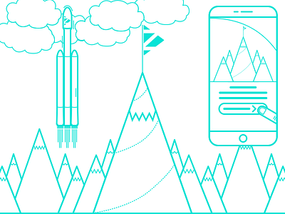 Icon Scene for Zealous Digital falcon heavy icons iphone mountains rocket