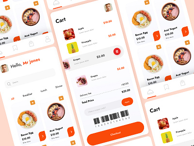 Food Delivery App app design branding dashboard ui ux website