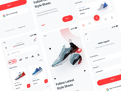 Buy Shoes App Design app design branding dashboard illustration ui ux website