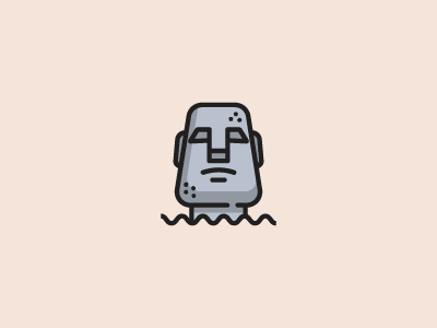 Moai Chile chile design icon moai