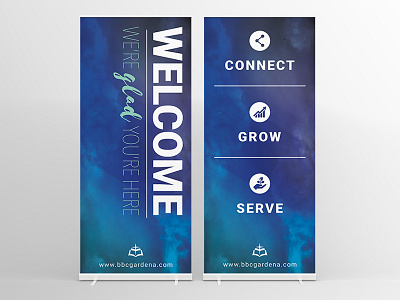 Welcome Banners for Church Lobby banner church retractable sign standup typography vertical welcome
