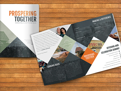 Program for Pacific Baptist Church banquet brochure church clean magazine modern sleek