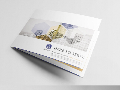 Brochure for AdZervio graphic design landscape brochure minimalistic design modern trifold brochure