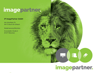 Brochure for IP ImagePartner GmbH colors graphic design modern printing trifold